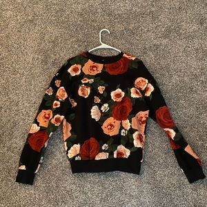 Floral print crew neck